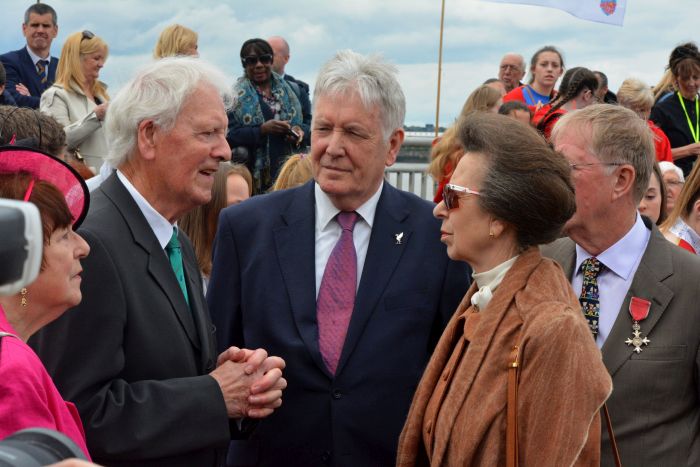 Left to right – Joan and Ray Hulley, Tom Murphy, Princess Anne, Robin Baynes