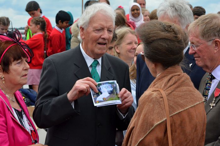 Showing Princess Anne John Hulley’s grave before and after its restoration